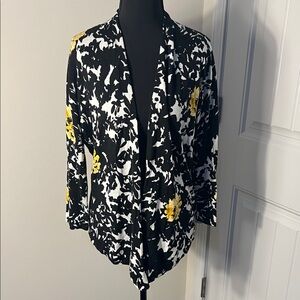 Cache Floral Blazer with Yellow Highlights